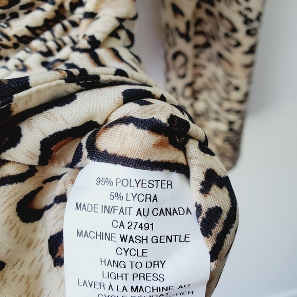 Leopard Print Wrap Top - Picture 7 of 10